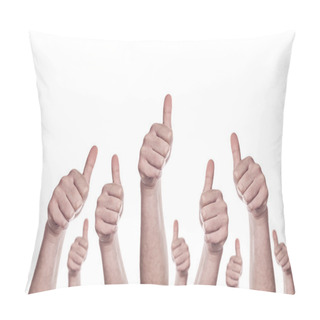 Personality  Thumbs Up On White Background Pillow Covers
