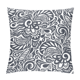 Personality  Seamless Abstract Curly Floral Pattern Pillow Covers