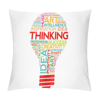 Personality  Thinking Bulb Word Cloud Pillow Covers