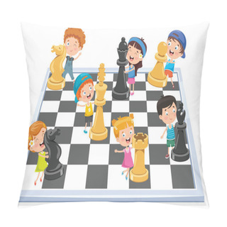 Personality  Cartoon Character Playing Chess Game Pillow Covers