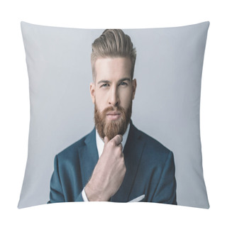 Personality  Stylish Bearded Businessman Pillow Covers