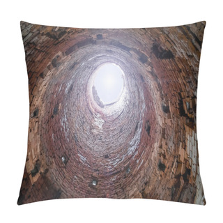 Personality  View From Inside The Old Brick Industrial Pipes Pillow Covers