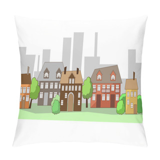 Personality  Eco Town (vector) Pillow Covers