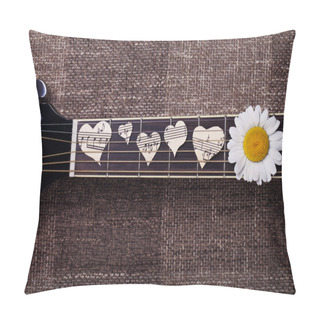 Personality  Guitar And Musical Heart Pillow Covers