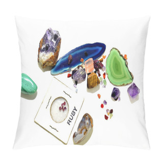 Personality  Assortment Of Gemstones Pillow Covers