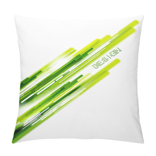 Personality  Green Straight Lines Background Pillow Covers