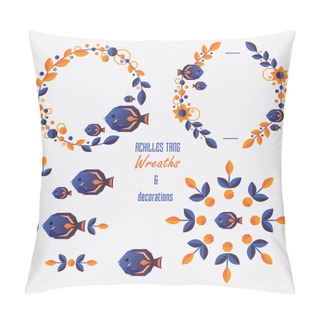 Personality  Achilles Tang Fishes Wreaths Pillow Covers