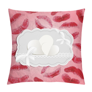 Personality  Vector Background. Lips Prints Pillow Covers