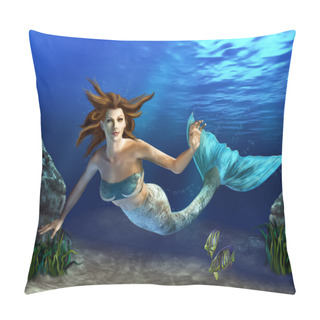 Personality  Swimming Mermaid Pillow Covers