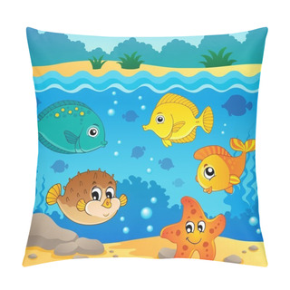 Personality  Underwater Ocean Fauna Theme 4 Pillow Covers