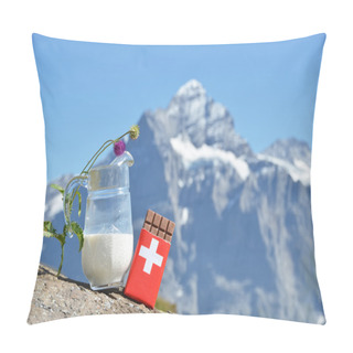 Personality  Swiss Chocolate And Jug Of Milk Pillow Covers