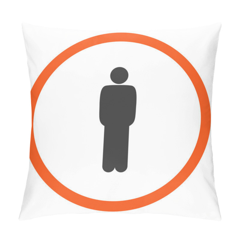 Personality  Standing Flat Icon pillow covers