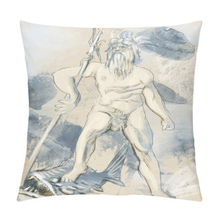 Personality  Poseidon The God Of The Sea Pillow Covers