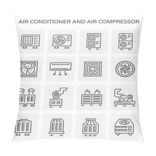 Personality  Air Conditioner Icon Pillow Covers
