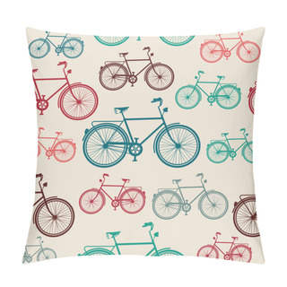 Personality  Vintage Bike Elements Seamless Pattern. Pillow Covers