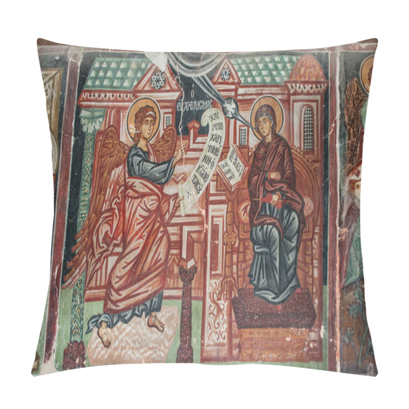 Personality  A Local Artist Named Minas From Mirianthus Painted The Church Of The Archangel Michael In 1474 With Byzantine-style Frescoes. UNESCO Protects This Monument Of World Significance.   Pillow Covers