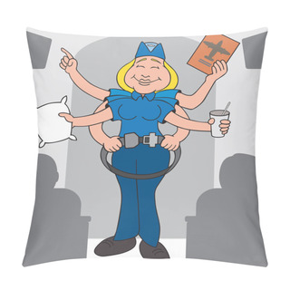 Personality  Busy Flight Attendant Pillow Covers