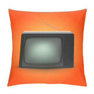 Personality  Retro Tv, Vector Illustration. Pillow Covers