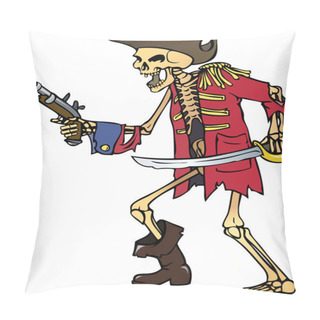 Personality  Skeleton Captain Pillow Covers