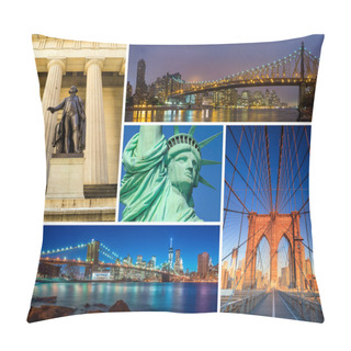 Personality  New York City Famous Landmarks Picture Collage  Pillow Covers