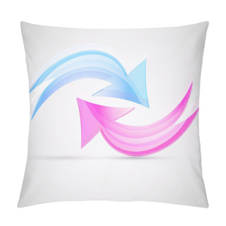 Personality  Two Arrows. Vector Design Pillow Covers