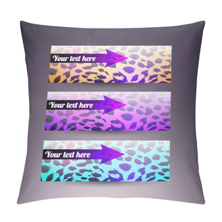 Personality  Set Of Vector Skin Banners With Arrow Pillow Covers