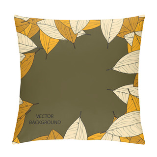 Personality  Vector Background With Autumn Leaves. Pillow Covers