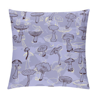 Personality  Seamless Pattern With Mushrooms Pillow Covers