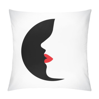 Personality  Vector Illustration- Abstract Face Of Stylish Modern Woman Pillow Covers