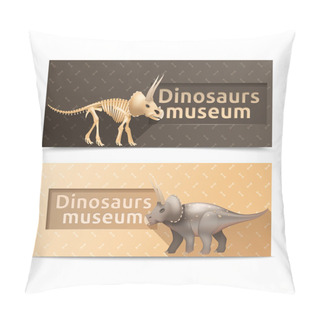 Personality  Horizontal Dinosaurs Museum Banners Pillow Covers