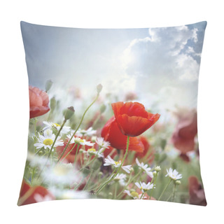Personality  Poppy Red Pillow Covers