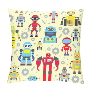 Personality  Seamless Robots Pattern Pillow Covers