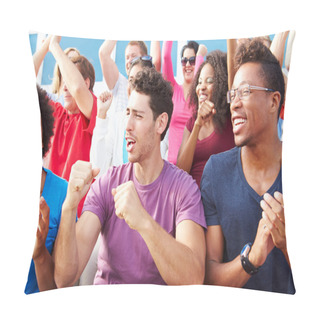 Personality  Audience Cheering At Outdoor Concert Pillow Covers