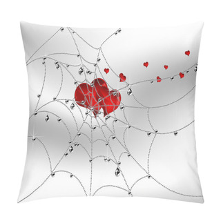 Personality  Hearts In Cobweb Pillow Covers
