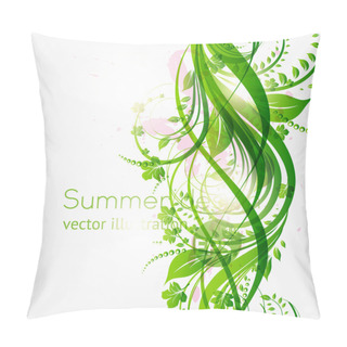 Personality  Abstract Floral Background With Place For Your Text. Vector Pillow Covers