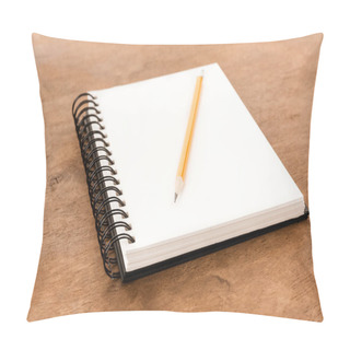 Personality  Pencil And Notebook On Table Pillow Covers