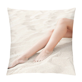 Personality  Woman Relaxing On The Dunes Pillow Covers