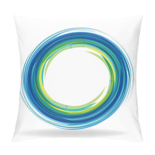 Personality  Water Waves Logo Vector Template Pillow Covers