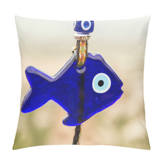 Personality  Amulet Glass Turkish Eye Fish Pillow Covers