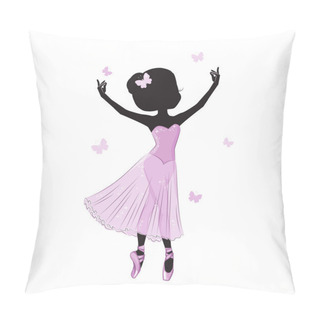 Personality  Silhouette Of Beauliful Little Princess. Pillow Covers