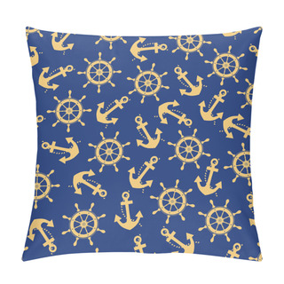 Personality  Seamless Ornament Anchor And Helm Pillow Covers