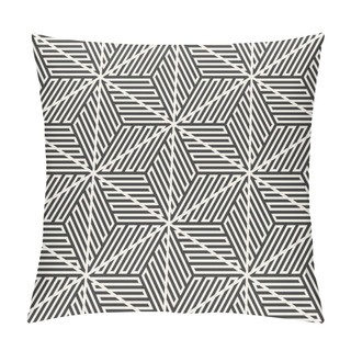 Personality  Vector Seamless Lines Pattern. Modern Stylish Triangle Shapes Texture. Repeating Geometric Tiles From Striped Element Pillow Covers