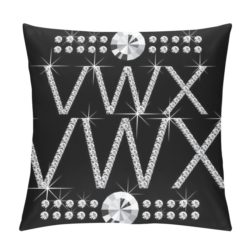 Personality  Diamond Letters With Gemstones 05 Pillow Covers