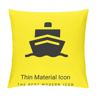 Personality  Boat Minimal Bright Yellow Material Icon Pillow Covers