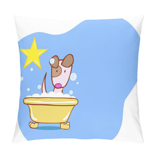 Personality  Dog Bath Star - Puppy Pillow Covers