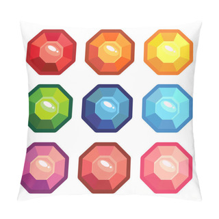 Personality  A Set Of Gemstones In The Shape Of An Octagon Pillow Covers