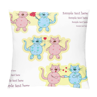 Personality  Ridiculous Enamoured Cats Pillow Covers