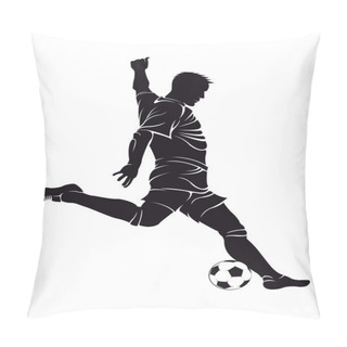 Personality  Football (soccer) Player With Ball Pillow Covers