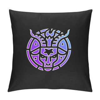 Personality  Baphomet Blue Gradient Vector Icon Pillow Covers