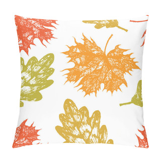 Personality  Oak And Maple Leaves Background Pillow Covers